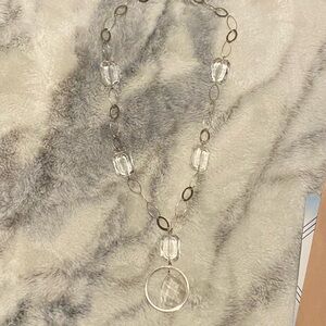 Elegant Silver and Clear Necklace